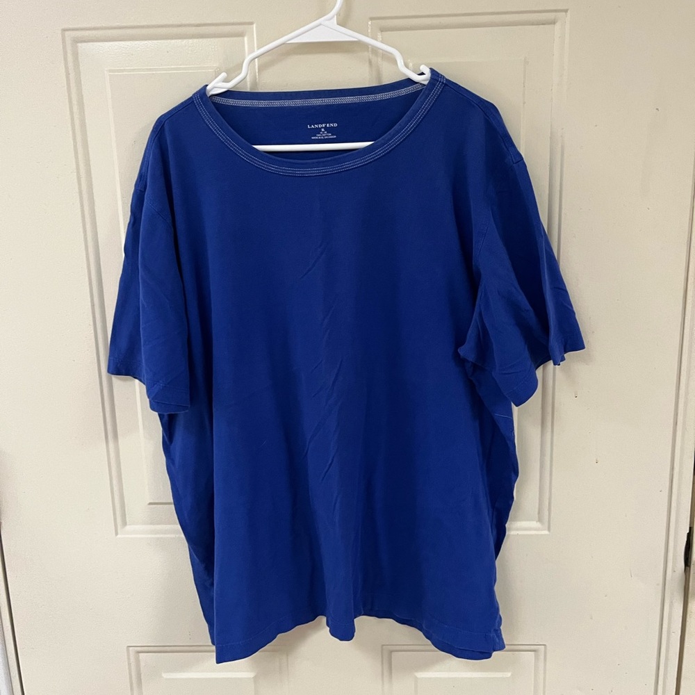 Lands' End Women's Short Sleeve Tee in Royal Blue